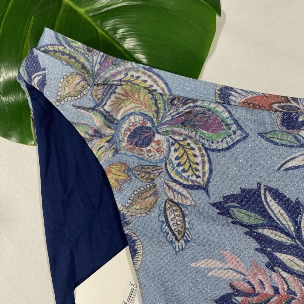 NWT BECCA [ Large ] South‎ Pacific High Waist Bikini Bottoms In Sky